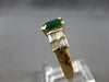 1.35CT DIAMOND & AAA EMERALD 18KT YELLOW GOLD SEMI BEZEL ENGAGEMENT RING #27978