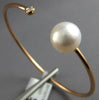 .06CT DIAMOND & AAA SOUTH SEA PEARL 18KT ROSE GOLD FLEXIBLE 3D BANGLE BRACELET