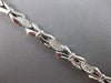 .59CT DIAMOND 14KT WHITE GOLD 3D ROUND 3 STONE XO FILIGREE LOVE TENNIS BRACELET