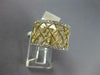 WIDE .80CT DIAMOND 14KT 2 TONE GOLD 3D SQUARE CRISS CROSS ETERNITY LOVE RING
