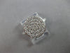 ESTATE WIDE .63CT DIAMOND 14KT WHITE GOLD 3D CLASSIC CIRCULAR PAVE FUN RING