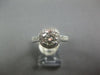 ESTATE LARGE 1.98CT DIAMOND 18KT WHITE GOLD 3D SOLITAIRE HALO ENGAGEMENT RING