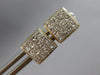 .64CT DIAMOND 14KT YELLOW GOLD 3D PRINCESS INVISIBLE SQUARE STUD EARRINGS #27564