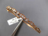 1.3CT DIAMOND 14K ROSE GOLD ROUND & MARQUISE SHAPE SEMI ETERNITY BANGLE BRACELET