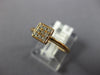 ESTATE .13CT DIAMOND 18KT ROSE GOLD 3D SQUARE PAVE BEZEL FRIENDSHIP LOVE RING
