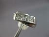 ESTATE WIDE .52CT DIAMOND 18K WHITE GOLD 3D PRINCESS INVISIBLE CLASSIC MENS RING
