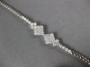 ESTATE .91CT DIAMOND 18KT WHITE GOLD 3D ROUND GEOMETRICAL CLUSTER SNAKE BRACELET