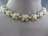 WIDE TIFFANY & CO 18KT YELLOW & 925 SILVER GOLD X LOVE ETERNITY NECKLACE #26181