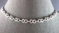 3.50CT DIAMOND 18KT WHITE GOLD 3D CLASSIC INFINITY ETERNITY LOVE TENNIS NECKLACE