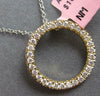 ESTATE .55CT DIAMOND 14KT YELLOW GOLD 3D CLASSIC CIRCLE OF LIFE FLOATING PENDANT