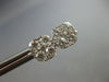 1.12CT DIAMOND 14KT WHITE GOLD 3D CLASSIC ROUND INVISIBLE SQUARE STUD EARRINGS
