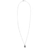 ESTATE .17CT BLACK DIAMOND 18KT WHITE GOLD 3D CLASSIC CROSS FLOATING PENDANT