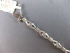 ESTATE .35CT DIAMOND 14K WHITE GOLD TRIANGULAR MATTE & SHINY FUN TENNIS BRACELET