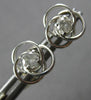 ESTATE .14CT DIAMOND 14KT WHITE GOLD 3D CLASSIC SOLITAIRE FLOWER STUD EARRINGS