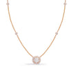 .60CT DIAMOND 14KT ROSE GOLD 3D CLASSIC FLOWER HALO BY THE YARD LOVE NECKLACE