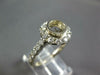 WIDE .55CT DIAMOND 18KT WHITE GOLD BEZEL ROUND HALO SEMI MOUNT ENGAGEMENT RING