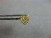 ESTATE .16CT DIAMOND 14KT YELLOW GOLD 3D PAVE HEART SHAPE CLASSIC STUD EARRINGS