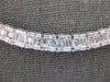 8.43CT DIAMOND 18KT WHITE GOLD 3D ROUND & BAGUETTE SEMI ETERNITY TENNIS NECKLACE