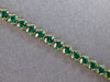 ESTATE AAA EMERALD 14KT YELLOW GOLD 3D CLASSIC SEMI ETERNITY FUN BRACELET