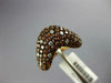 ESTATE 1.82CT WHITE & ORANGE DIAMOND 18KT ROSE GOLD MULTI ROW V SHAPE MOON RING