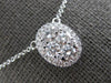 .67CT DIAMOND 14KT WHITE GOLD CLUSTER INVISIBLE OVAL HALO BY THE YARD NECKLACE