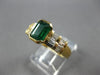 1.35CT DIAMOND & AAA EMERALD 18KT YELLOW GOLD SEMI BEZEL ENGAGEMENT RING #27978