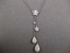 1.03CT DIAMOND 18KT WHITE GOLD DOUBLE TEAR DROP BY THE YARD LARIAT LOVE NECKLACE