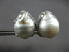 EXTRA LARGE 1.8CT DIAMOND & AAA SOUTH SEA PEARL 18KT WHITE GOLD HANGING EARRINGS