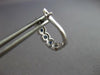 .90CT DIAMOND & AAA SAPPHIRE 14KT WHITE GOLD 3D ROUND INFINITY HANGING EARRINGS