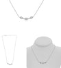 .41CT DIAMOND 14KT WHITE GOLD ROUND & BAGUETTE BY THE YARD ADJUSTABLE NECKLACE