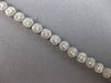 WIDE & LONG 1.26CT DIAMOND 14KT WHITE GOLD CLASSIC MULTI FLOWER TENNIS BRACELET