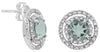 2.68CT DIAMOND & AAA GREEN AMETHYST 14K WHITE GOLD ROUND SOLITAIRE STUD EARRINGS