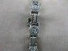 ANTIQUE 1CTW DIAMOND 14KT WHITE GOLD BEZEL ROPE FILIGREE BRACELET 6MM 7" #18775