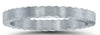 ESTATE 14KT WHITE GOLD 3D HANDCRAFTED 2MM JAGGED EDGE WEDDING ANNIVERSARY RING