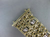 WIDE & LONG .40CT DIAMOND 14KT 2 TONE GOLD HANDCRAFTED MULTI ROW TENNIS BRACELET