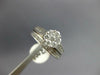 ESTATE 1CT DIAMOND 14K WHITE GOLD FLOWER ENGAGEMENT WEDDING ANNIVERSARY RING SET
