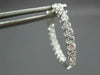 1.17CT DIAMOND 14KT WHITE GOLD 3D CLASSIC 2.5MM INSIDE OUT HOOP HANGING EARRINGS