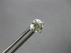 LARGE 1.23CT DIAMOND 14K WHITE GOLD ROUND 4 PRONG SCREWBACK STUD EARRINGS #27501