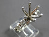LARGE .72CT DIAMOND 18KT WHITE GOLD 3D 6 PRONG SEMI MOUNT ENGAGEMENT RING #27793