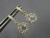 ESTATE .82CT DIAMOND 14K YELLOW GOLD SOLITAIRE HALO LEVERBACK HANGING EARRINGS