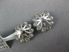 ESTATE LARGE 1.46CT DIAMOND 18KT WHITE GOLD 3D CLASSIC ROUND EARRING JACKETS