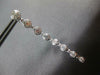 ESTATE 1.24CT DIAMOND 18KT WHITE GOLD BEZEL JOURNEY CHANDELIER HANGING EARRINGS