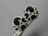 LARGE .60CT DIAMOND & AAA ONYX 14K WHITE GOLD CIRCULAR FILIGREE HANGING EARRINGS