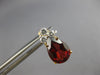 LARGE 3.30CT DIAMOND & AAA GARNET 14KT 2 TONE GOLD 3D PEAR SHAPE EARRINGS #27695