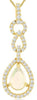 .66CT DIAMOND & AAA OPAL 14KT YELLOW GOLD 3D PEAR SHAPE & ROUND FLOATING PENDANT