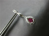 1.56CT DIAMOND & AAA RUBY 14KT WHITE GOLD 3D PEAR SHAPE & ROUND HANGING EARRINGS