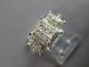 WIDE .50CT DIAMOND 14K WHITE GOLD PRINCESS & ROUND PAST PRESENT FUTURE LOVE RING