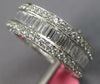 2.67CT DIAMOND 18KT WHITE GOLD ROUND & BAGUETTE 3 ROW ETERNITY ANNIVERSARY RING