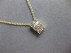 .23CT DIAMOND 14KT YELLOW GOLD 3D BAGUETTE CLUSTER RECTANGULAR FLOATING PENDANT