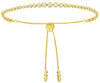 1.05CT DIAMOND 14KT YELLOW GOLD 3D ROUND CLASSIC GRADUATING ADJUSTABLE BRACELET